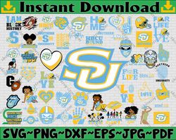 bundle 57 files southern university football team svg, southern university svg, hbcu team svg, mega bundle