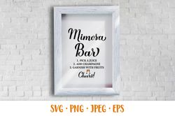 mimosa bar svg. wedding bar sign. party decorations