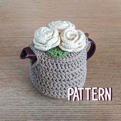 crochet tea cozy pattern, teapot cover pattern