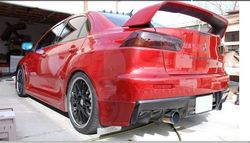 diffuser for rear bumper mitsubishi lancer x evolution  07-15