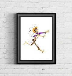 coco disney art print digital files nursery room watercolor