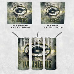 green bay packers tumbler wrap, 20oz skinny tumbler straight taper, nfl tumbler wrap png, green bay packers wrap png