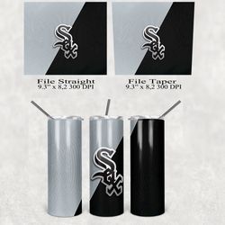 chicago white sox tumbler wrap, 20oz skinny tumbler straight, mlb tumbler wrap png, chicago white sox wrap png