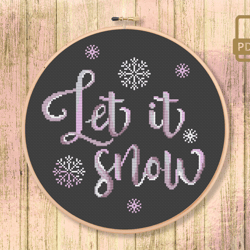 let it snow cross stitch pattern