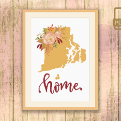 rhode island cross stitch pattern