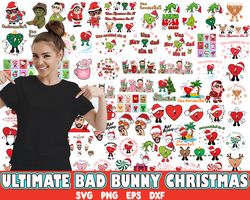 ultimate bunny christmas bundle svg, un navidad sin ti cut file for cricut and silhouette digital download svg