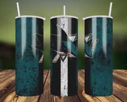 san jose sharks tumbler wrap, 20oz skinny tumbler straight, sport tumbler wrap png, san jose sharks grunge wrap png