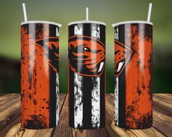 oregon state beavers tumbler wrap, 20oz skinny tumbler straight, sport tumbler wrap png, oregon state beavers  wrap png