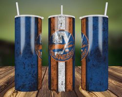 new york islanders grunge tumbler wrap, 20oz skinny tumbler straight, nhl tumbler wrap png, new york islanders wrap png