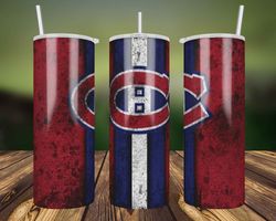 montreal canadiens grunge tumbler wrap, 20oz skinny tumbler straight, nhl tumbler wrap png, montreal canadiens wrap png