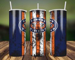 auburn tigers grunge tumbler wrap, 20oz skinny tumbler straight, ncca tumbler wrap png,auburn tigers straight wrap png