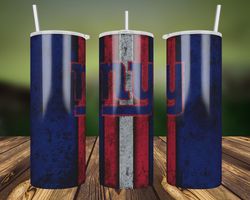 newyork giants grunge tumbler wrap, 20oz skinny straight, nfl footbal wrap tumbler, newyork giants tumbler wrap png