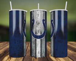 indianapolis colts grunge tumbler wrap, 20oz skinny straight, nfl footbal wrap tumbler, indianapolis colts tumbler png