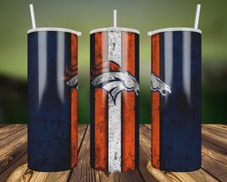 denver broncos grunge tumbler wrap, 20oz skinny straight, nfl footbal wrap tumbler, denver broncos tumbler wrap png