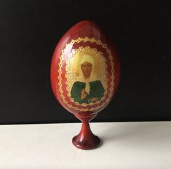 russian easter egg, matrona, decoupage 12 cm | russian imperial style