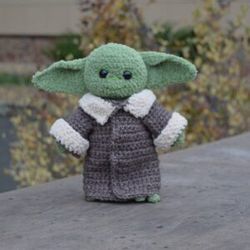 crochet pattern plush baby yoda doll amigurumi pdf file