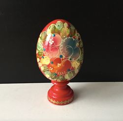 russian easter egg, field flowers, decoupage 12 cm | russian imperial style