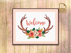 welcome cross stitch pattern