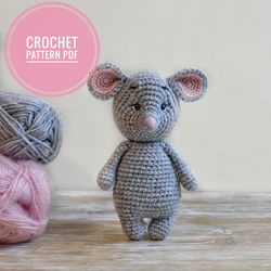 crochet mouse pattern pdf, amigurumi pattern mouse