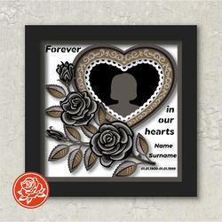 customizable memorial shadow box svg files for cricut