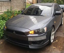 2x front bumper lip side splitter spoiler for mitsubishi lancer x 07-10 year.