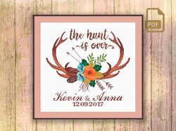 the hunt is over cross stitch pattern