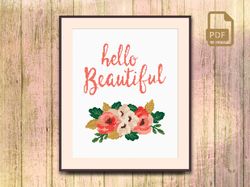 hello gorgeous cross stitch pattern