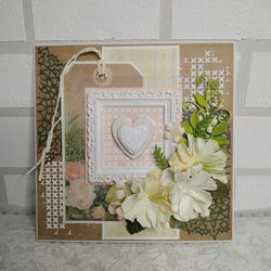 handmade valentines card in gift box