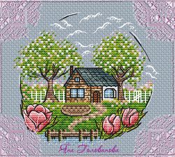 spring in the garden cross stitch pattern pdf