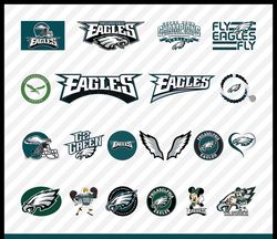 philadelphia eagles svg cut files, eagles svg logo, eagles png logo, clipart bundle, svg file for cricut, nfl logo