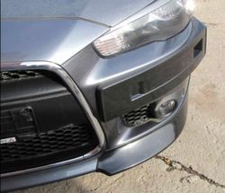 front bumper lip side splitter spoiler for mitsubishi lancer x 11-15 year.