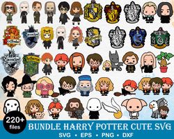 harry potter cute bundle svg, png, dxf, eps, cute wizard svg bundle for cricut and print