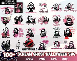 scream ghost halloween svg, png, eps, dxf, halloween bundle svg, halloween images for cricut, digital file