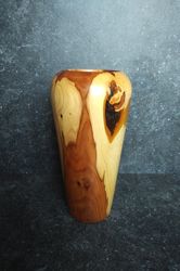 wooden vase. decorative wooden vase. handmade wooden vase.