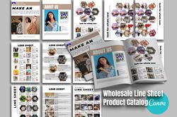 wholesale product catalog line sheet template