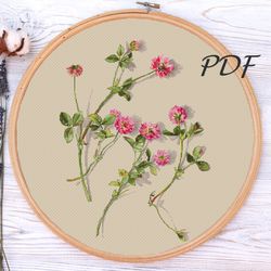 cross stitch pattern pdf clover - cross stitch pattern pdf design for embroidery