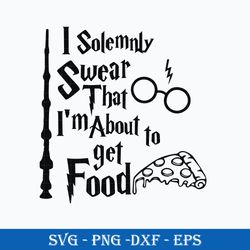 i solemnly swear that i'm about to get food svg, harry potter clipart art cut file.