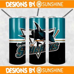 san jose sharks tumbler wrap, 20oz tumbler wrap, nhl 20oz png, nhl tumbler png, san jose sharks wrap png