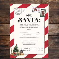 christmas wish list for kids - christmas wish list template - christmas wish list printable - christmas list -diy