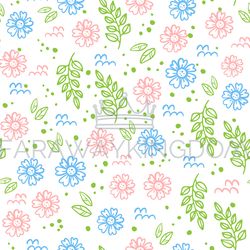 abstract floral fabric seamless pattern vector illustration