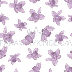 aquilegia pattern floral textile print vector illustration