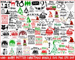 harry potter christmas bundle , harry potter christmas svg, hp xmas svg png eps dxf, wizard world svg