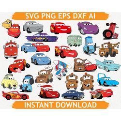 cars svg, cars png, cars dxf, cars eps, disney cars svg, disney cars png, cars svg bundle, cars clipart, lightning mcque