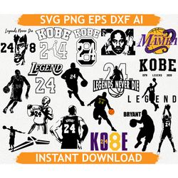 kobe bryant svg, kobe bryant png, kobe bryant eps, kobe bryant dxf, kobe bryant cricut, bryant silhouette, kobe bryant a