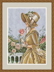 flower cross stitch pattern rose cross stitch pattern princess cross stitch pattern garden cross stitch pattern