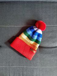 warm hat multi-colored hat for an adult for a child striped hat rainbow hat all colors of the rainbow