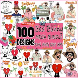 100 bad bunny svg, bad bunny png, bad bunny svg cricut, bad bunny clipart, yhlqmdlg svg, bad bunny files