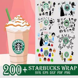 200 starbucks wrap svg, starbuck svg, png, eps, dxf, instant download