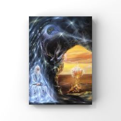 digital painting  "immortal" print digital art oil painting canvas