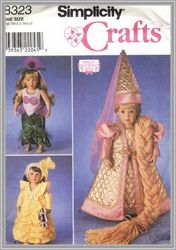 digital - vintage dolls 18" sewing pattern - wardrobe clothes for dolls 18" - pdf